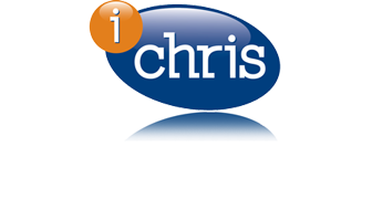 ichris logo white strapline