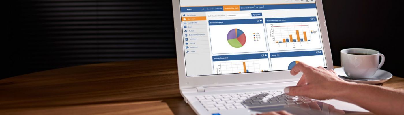 Human Resource Dashboard PC Laptop White