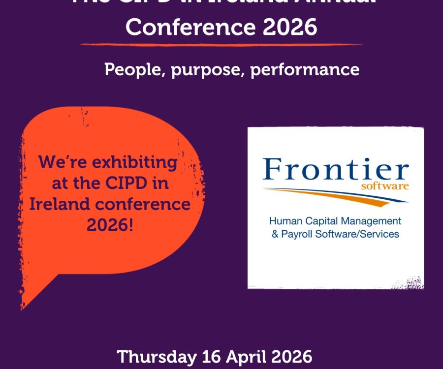 Frontier Software exhibiting at CIPD in Ireland Annual Conference 2026, 16 April, Main Hall RDS Dublin, people purpose performance